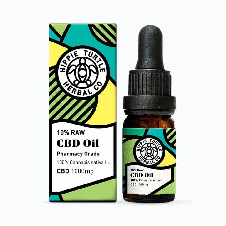 Hippie Turtle Herbal Co 10% Raw CBD Oil 1000mg (10ml) UK