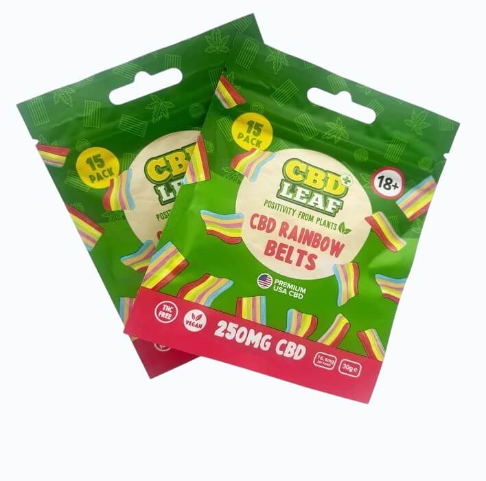 CBD Leaf Rainbow Belts 250mg