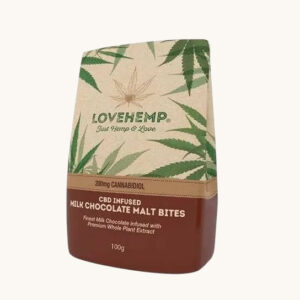 Love Hemp CBD Infused Milk Chocolate Malt Bites 200mg